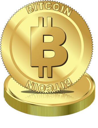 BITCOINS on whiteのイラスト素材