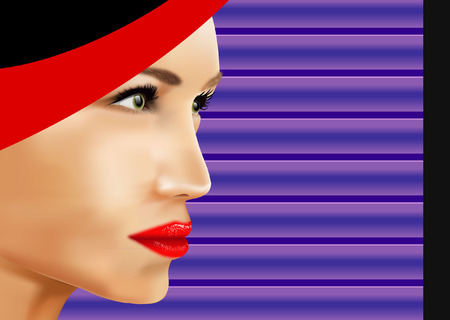 BEAUTFUL FACE のイラスト素材