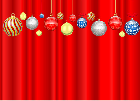 christmas decoration with backdropのイラスト素材