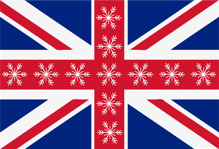 UK SNOWFLAKE FLAGのイラスト素材