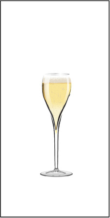 glasss of white wineのイラスト素材