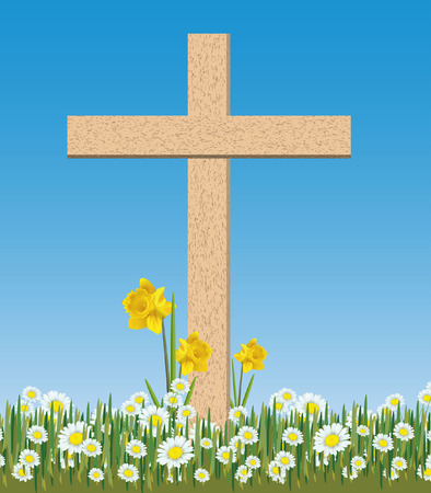 easter crossのイラスト素材