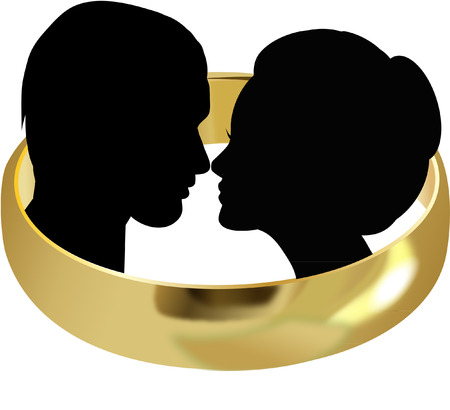 WEDDING COUPLEのイラスト素材