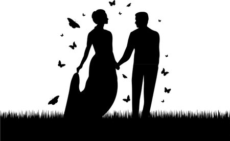 ROMANTIC COUPLEのイラスト素材