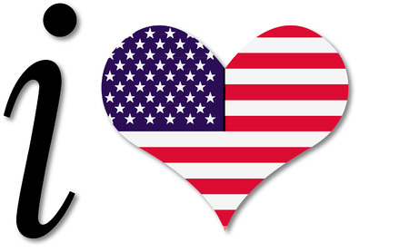 I HEART THE USAのイラスト素材