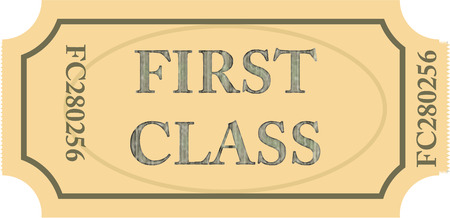 FIRST CLASS TICKETのイラスト素材