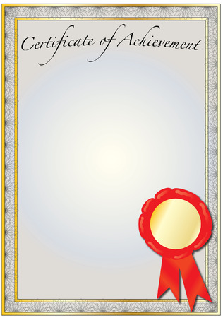 CERTIFICATE OF ACHIEVEMENTのイラスト素材