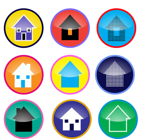 HOME BUTTONのイラスト素材