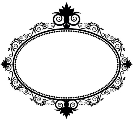 ORNATE OVAL FRAMEのイラスト素材