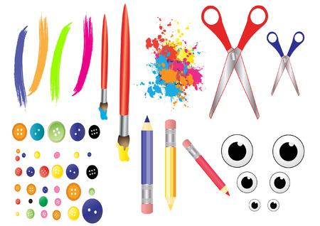 craft toolsのイラスト素材