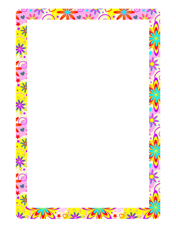 flower borderのイラスト素材