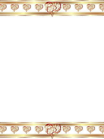 heart borderのイラスト素材