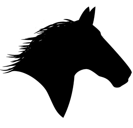 horse silhouetteのイラスト素材
