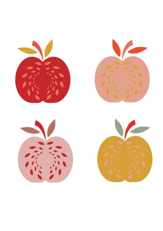 graphic appleのイラスト素材
