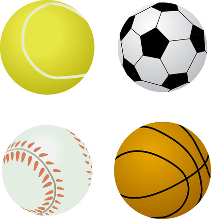 Assorted Sports Ballsのイラスト素材