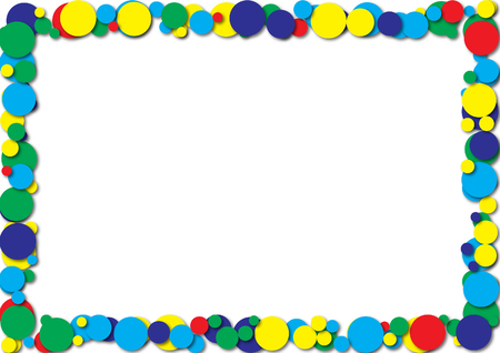 colour circle frameのイラスト素材