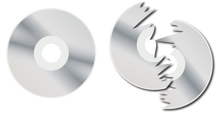 disk dvd cd isolatedのイラスト素材