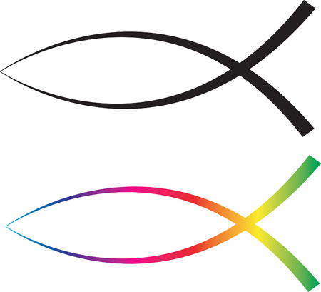 Christian Ichthus fishのイラスト素材