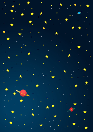 Outer Space Cartoon Backgroundのイラスト素材