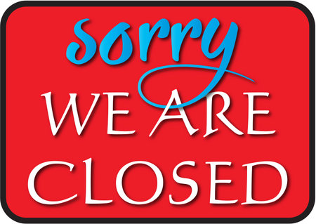 We Are Closed Signのイラスト素材