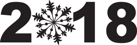 2018 snowflakeのイラスト素材