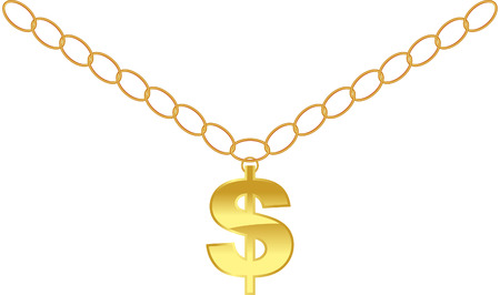Dollar necklaceのイラスト素材