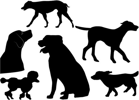 Dog silhouetteのイラスト素材