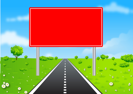 Creative amazing illustration of a Road sign blankのイラスト素材