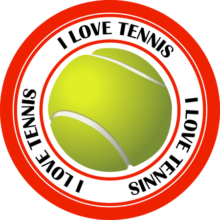 I Love Tennis icon.のイラスト素材