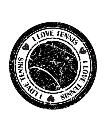 I Love Tennis icon.のイラスト素材
