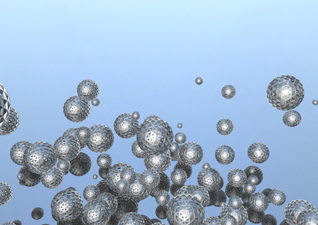 Silver globesの写真素材