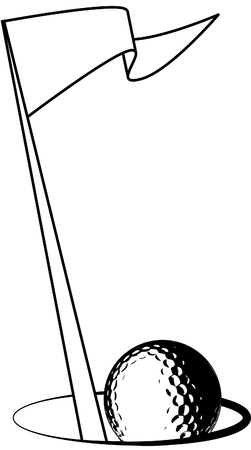Golf ball logoのイラスト素材