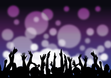 Nightclub crowdのイラスト素材