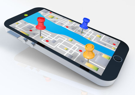 Smart phone with map