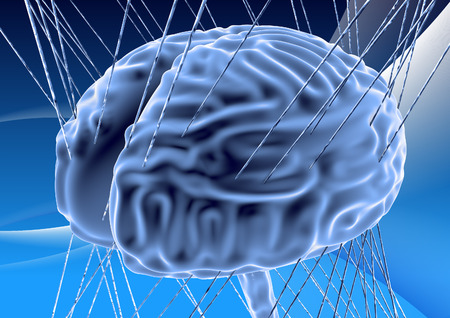 Brain with implusesの写真素材