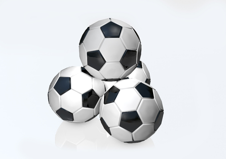 Football 3D renderの写真素材