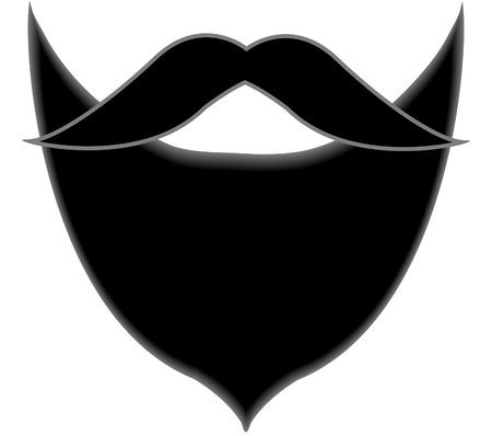 Cutout beard ICONのイラスト素材