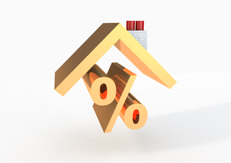 Sold house with key 3Dの写真素材