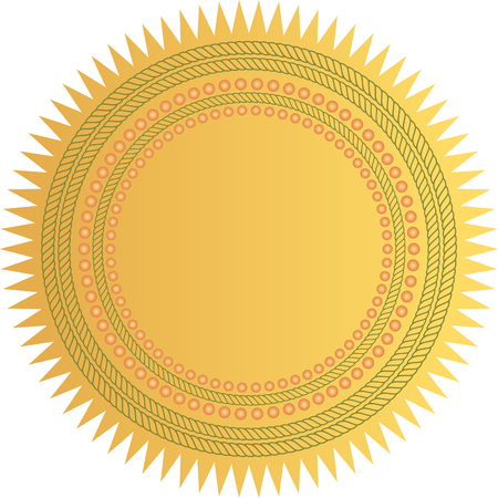 Gold seal Vector illustration.のイラスト素材