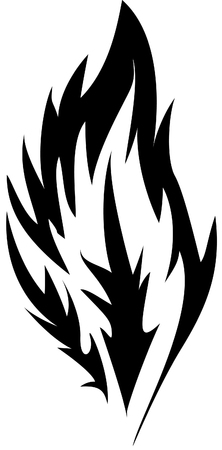 Flame fire iconのイラスト素材