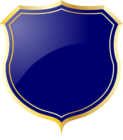 blue shield badgeのイラスト素材