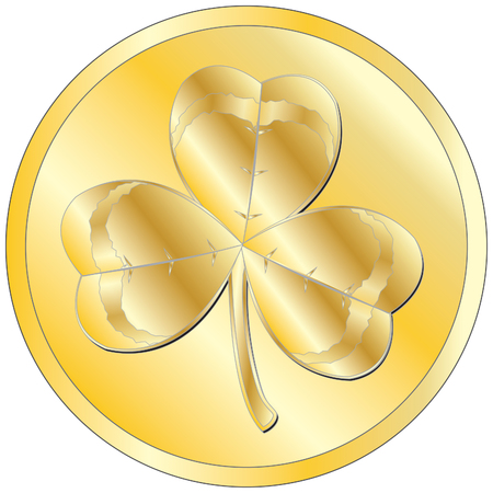 Shamrock gold coinのイラスト素材