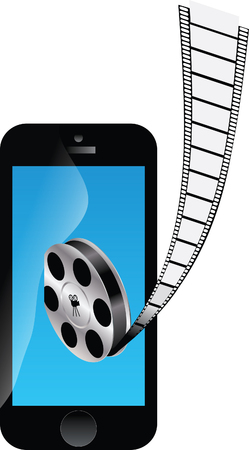 smart phone with filmのイラスト素材