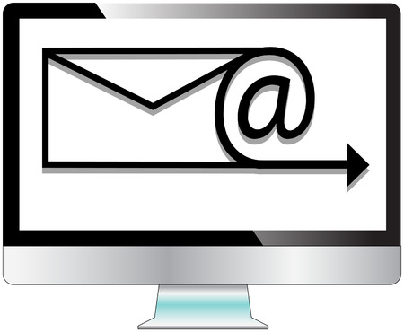E mail symbol on computerのイラスト素材