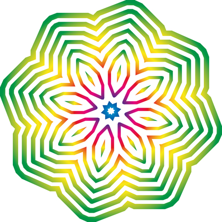 Graphic rainbow patternのイラスト素材