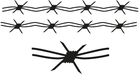 Barbed wire illustrationsのイラスト素材