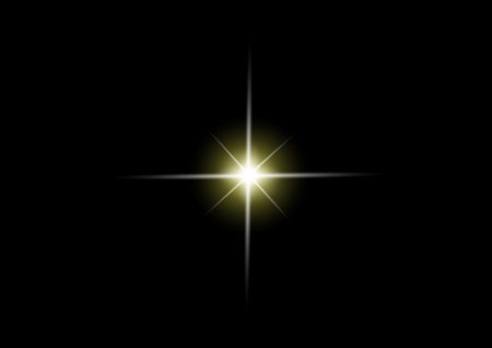 Star in space  isolated on black