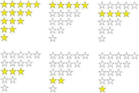 Star awards illustration isolated on whiteのイラスト素材