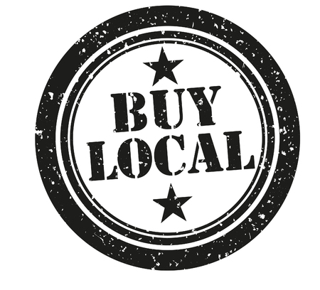 Buy it Local Stamp isolated on whiteのイラスト素材