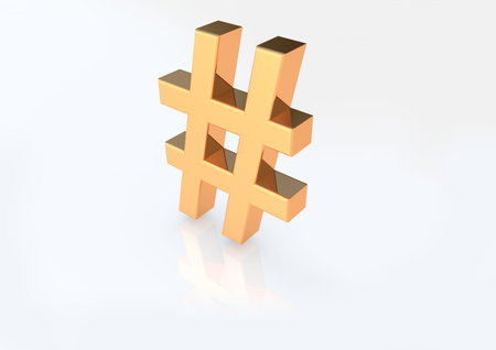 Hashtag 3D render